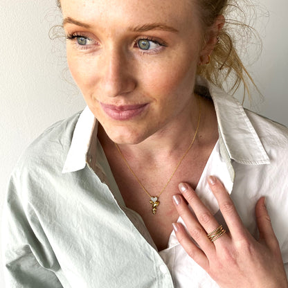 Crossover Stack Ring in 14K Yellow Gold Plated Sterling Silver