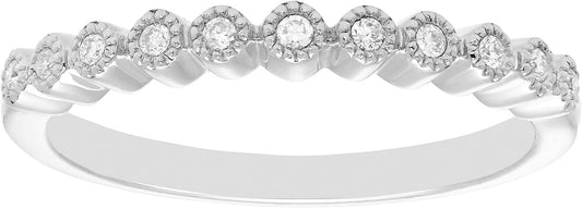 Boston Bay Diamonds Diamond Stacking Rings in .925 Sterling Silver (G-H color, I2-I3 clarity) - Choice of Metal and Style