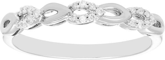 Boston Bay Diamonds Diamond Stacking Rings in .925 Sterling Silver (G-H color, I2-I3 clarity) - Choice of Metal and Style